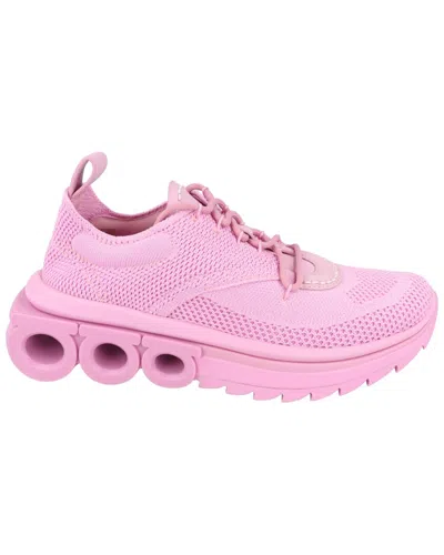 Ferragamo Woman Sneakers Light Purple Size 6.5 Textile Fibers In Pink