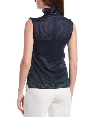 Akris Ruffle Blouse In Blue