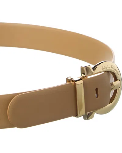 Ferragamo Leather Belt In Brown