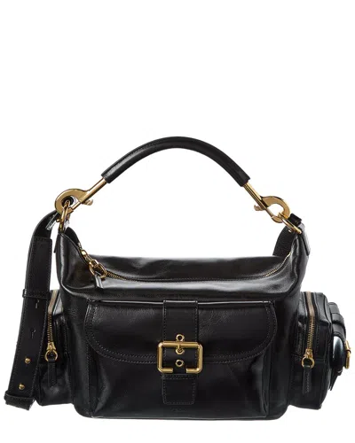 Chloé Camera Bag Black Shoulder Bag With Logo Buckle And Removable Handle In Leather Woman