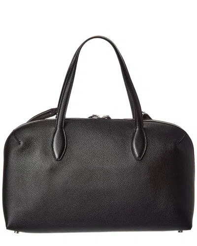 Totême Leather Handbag With Engraved Logo On The Front In Black