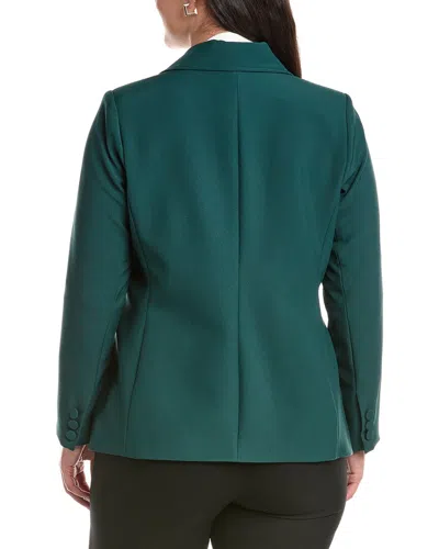 Tahari Asl Plus Solid Blazer In Green