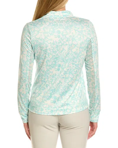 Stella Parker 1/2-zip Pullover In Green