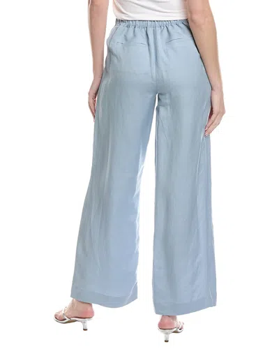 Kenneth Cole Refined Flat Front Linen-blend Pant In Multi
