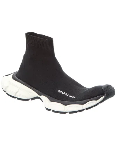 Balenciaga 3xl Sock Logo-print Stretch-knit Slip-on Sneakers In Black