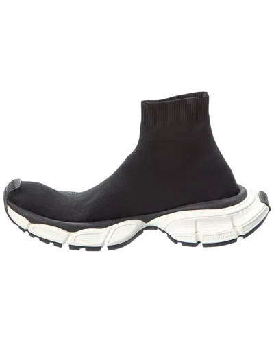 Balenciaga 3xl Sock Logo-print Stretch-knit Slip-on Sneakers In Black