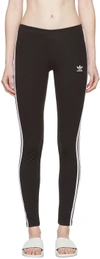 ADIDAS ORIGINALS Black Three-Stripes Leggings