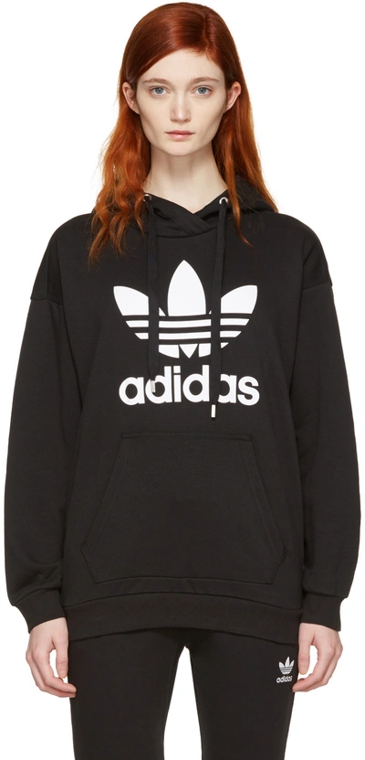 Adidas Originals Black Trefoil Logo Hoodie