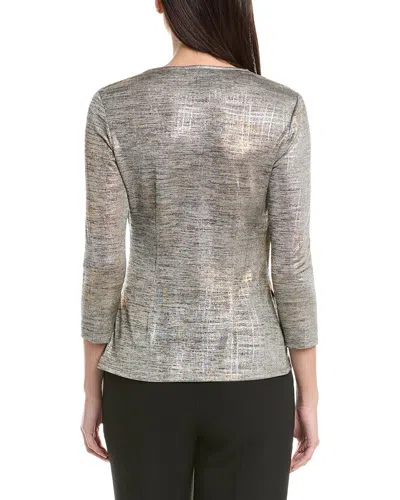 Joseph Ribkoff Textured Blouse In Gray
