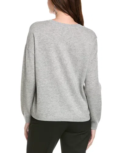 Joseph Ribkoff Wool-blend V-neck Pullover In Gray