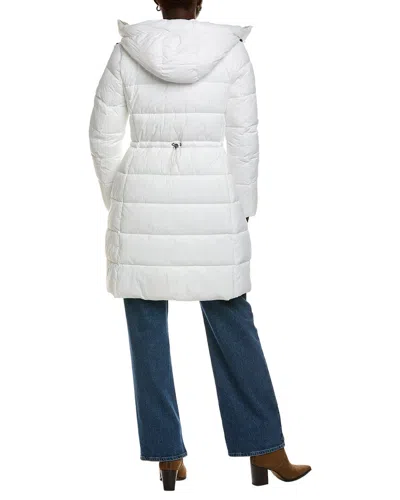 Laundry By Shelli Segal Smooth Nylon Zip Front Jacket In White