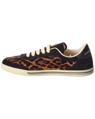 Dolce & Gabbana Saint Tropez Leo-print Light Sneakers In Multi