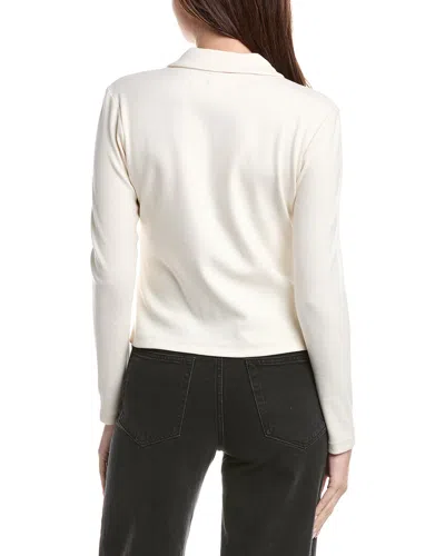 Grey State Top In White