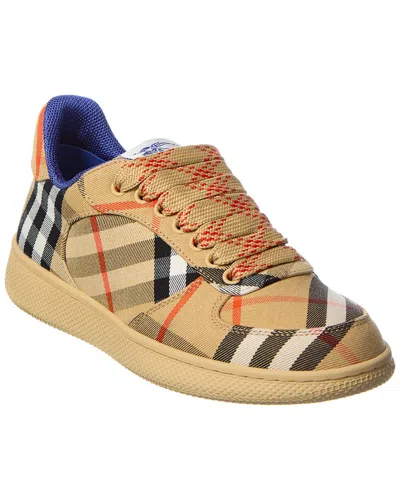 Burberry Embroidered Canvas Terrance Sneakers In Multi