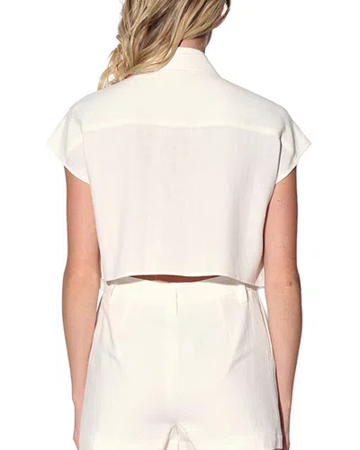 Walter Baker Bryce Linen-blend Top In Neutral