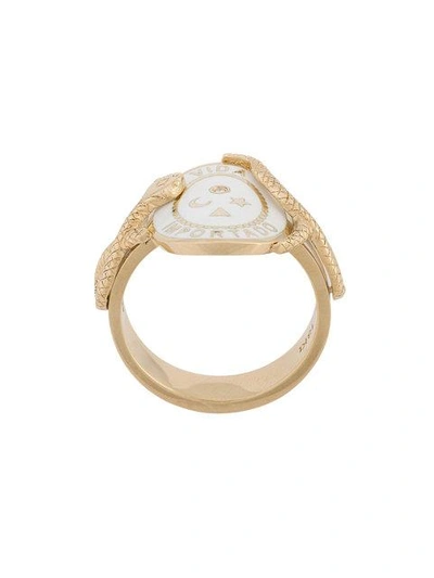Shop Foundrae Wholeness Cigar Ring In Metallic ,white