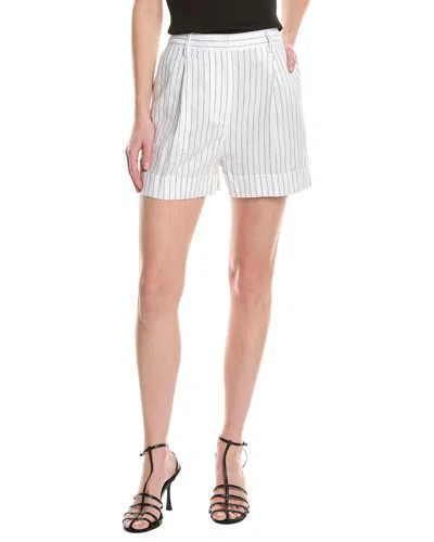 Rag & Bone Celia Stripe Linen-blend Short In White