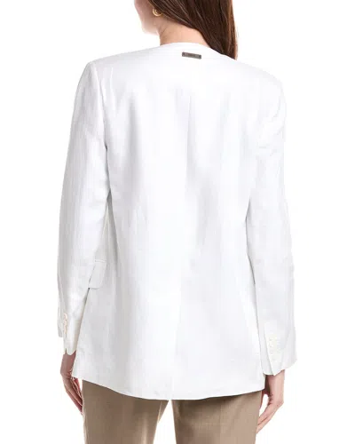 Peserico Linen Blazer In White