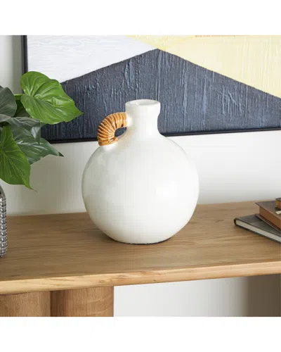 Peyton Lane Modern Ceramic Vase In White