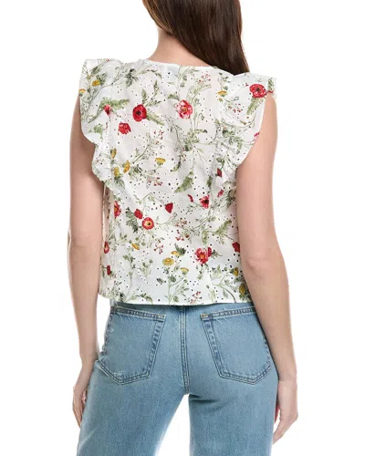 Industry Printed Woven Blouse In White