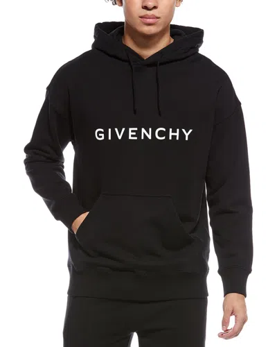 Givenchy Logo-print Hoodie In Black