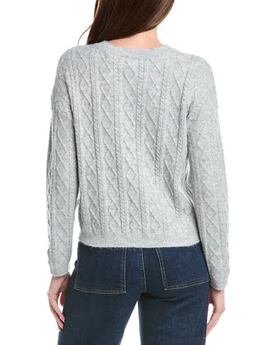 Cece Cable Stitch Sweater In Gray