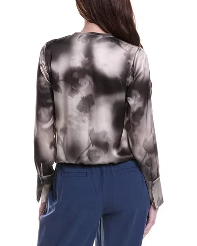 Go Silk Gosilk Silk Wrap Top In Gray