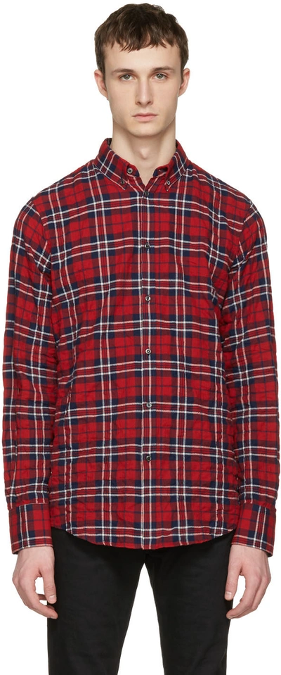 Dsquared2 Casual Checked Shirt In Maroon