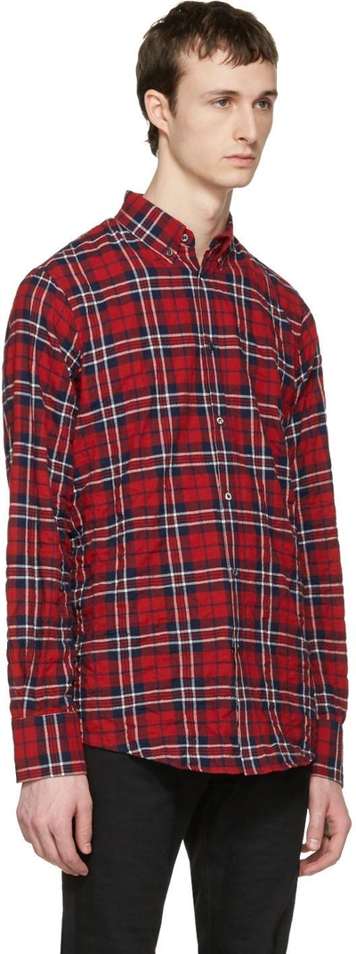 Shop Dsquared2 Red Check Shirt