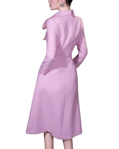 Burryco Pink Solid Midi Dress In Pink