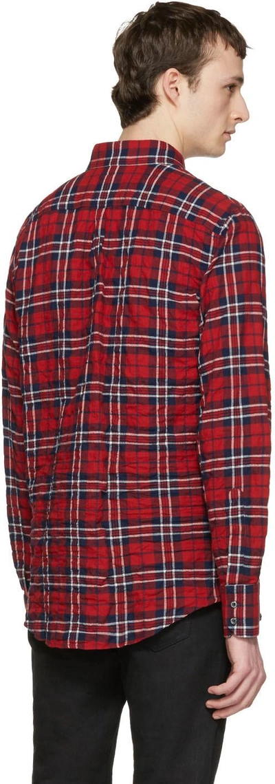 Shop Dsquared2 Red Check Shirt