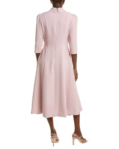 Burryco Pink Solid Midi Dress In Pink