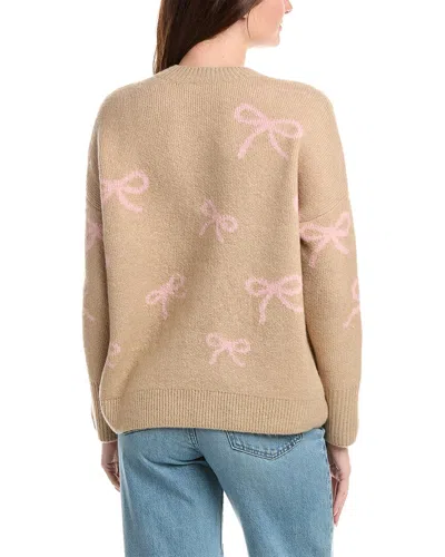 Cece Ribbon Jacquard Pullover In Neutral