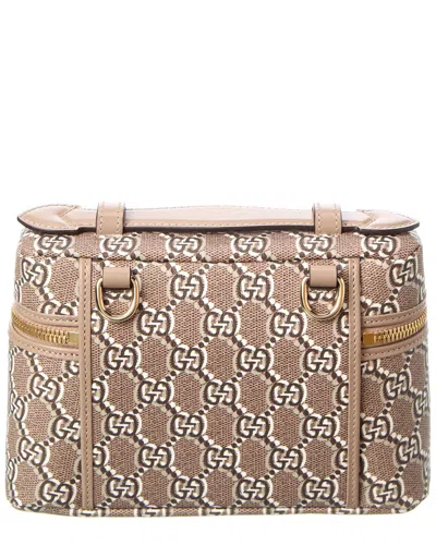 Gucci Gg Shadow Canvas & Leather Super Mini Satchel In Blue