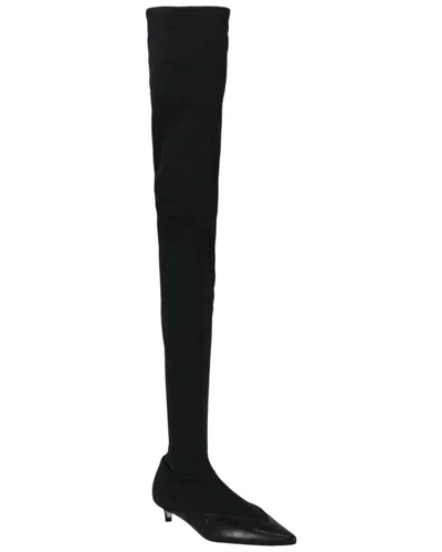 Givenchy Stretch Over-the-knee Kitten Heel Boot In Black