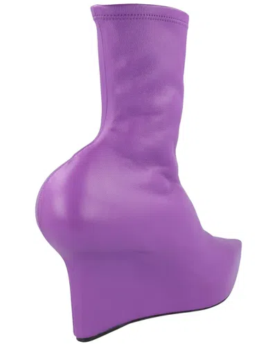 Givenchy Leather Wedge Bootie In Purple