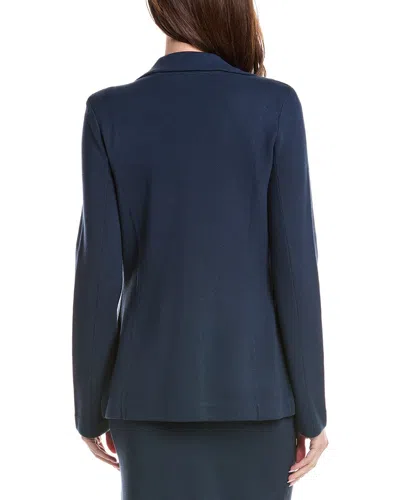 St John St. John Flat Knit 4-button Collared Blazer In Multi