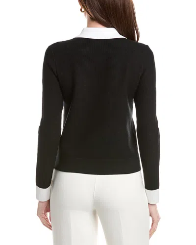 St John St. John Zip Front Collared Jacket In Multi