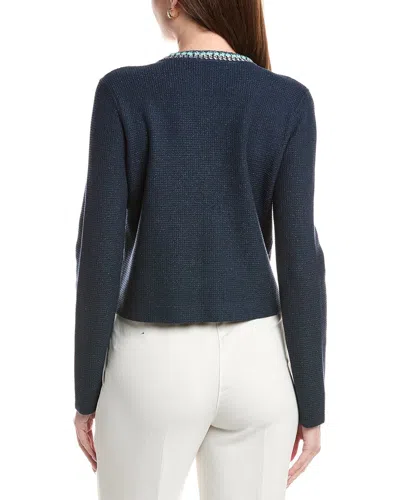 St John St. John V-neck Four Button Jacket In Multi