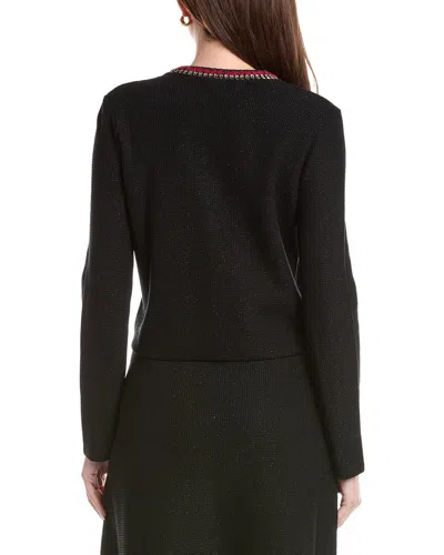St John St. John V-neck Four Button Jacket In Black