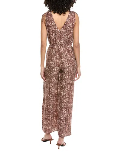 Faherty Jules Shoulder Tie Jumpsuit In Brown