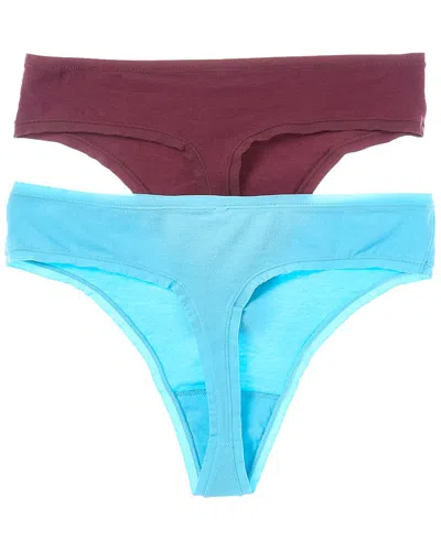 Natori 2pk Bliss Bare Thong In Multi