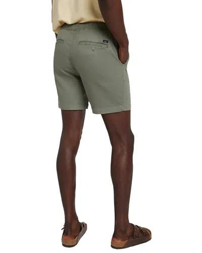 Faherty Linen-blend Essential Drawstring Short In Green