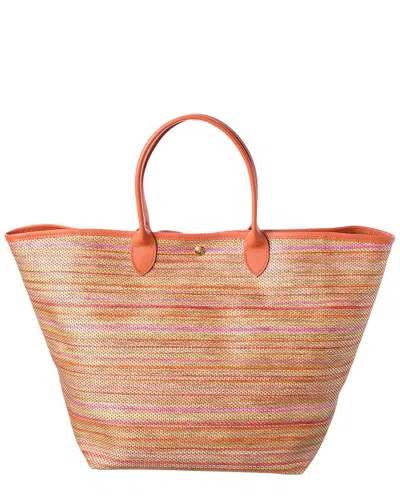 Longchamp Extra Small Le Pliage Panier Rainbow Top Handle Bag In Orange
