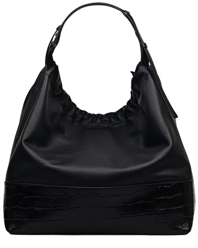 Radley London The Portobello Large Leather Drawstring Shoulder Bag In Black