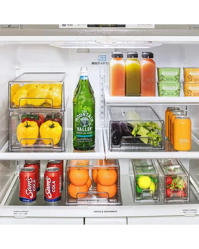 Sorbus Pack Of 6 Clear Stackable Small/med Refrigerator Drawers In Multi