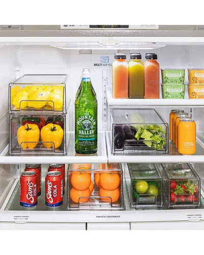 Sorbus Pack Of 6 Clear Stackable Refrigerator Drawers In Multi