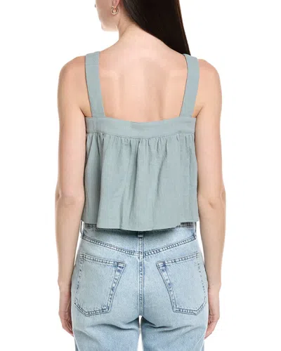 Seraphina Textured Linen-blend Top In Multi