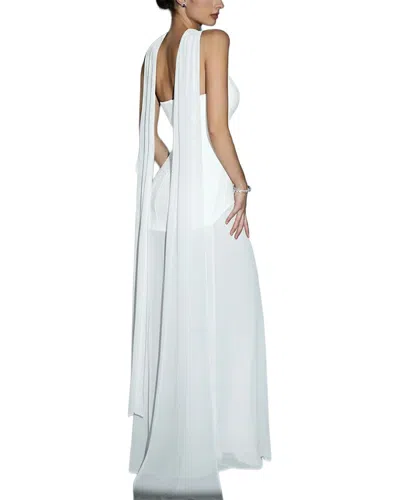 Ariel Tesoro Solid Maxi Dress In White