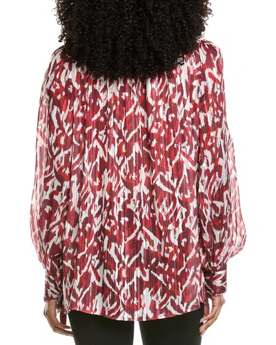 Beulah Printed Blouse In Red
